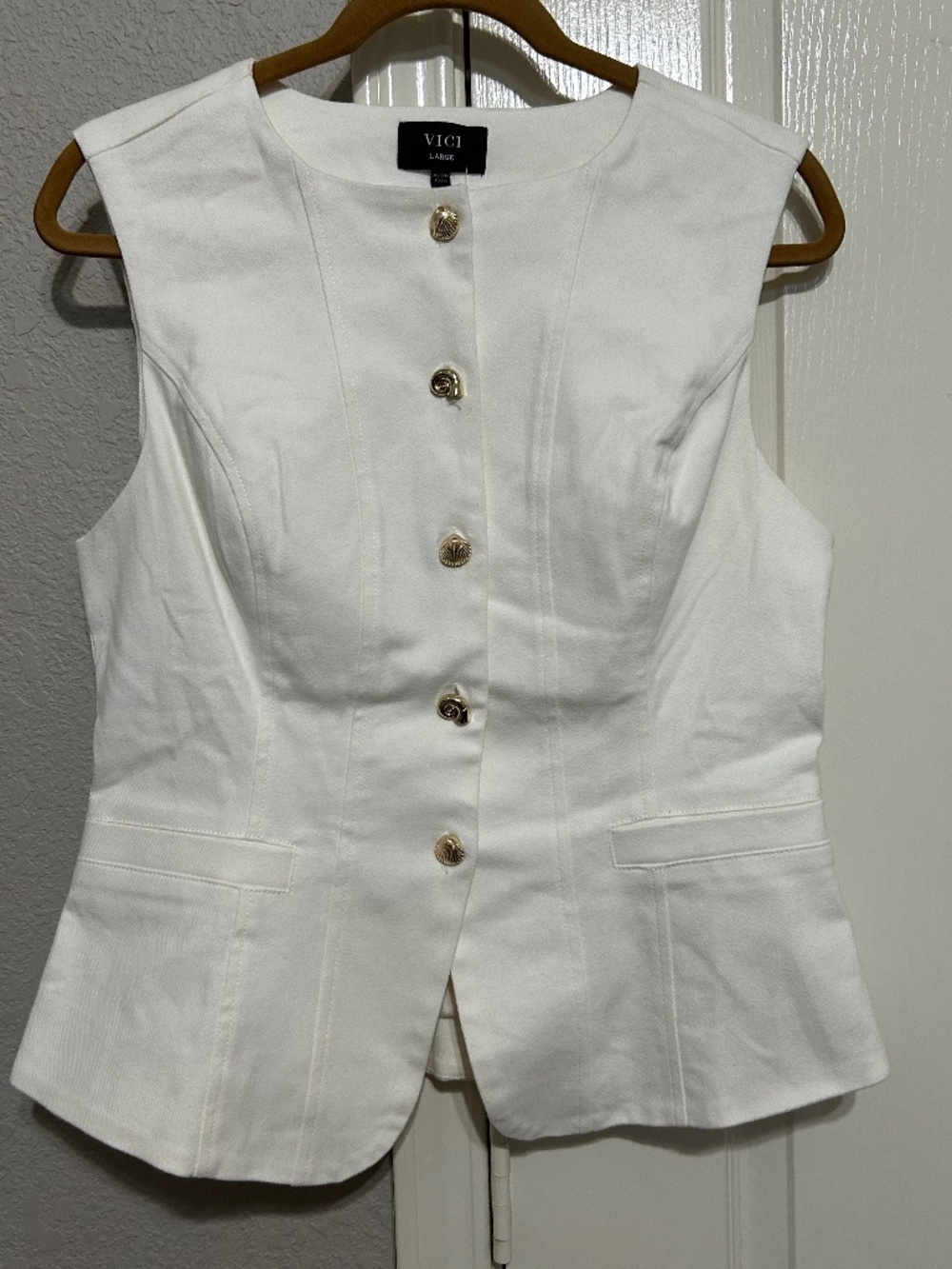 Button Down Vest Top VICI